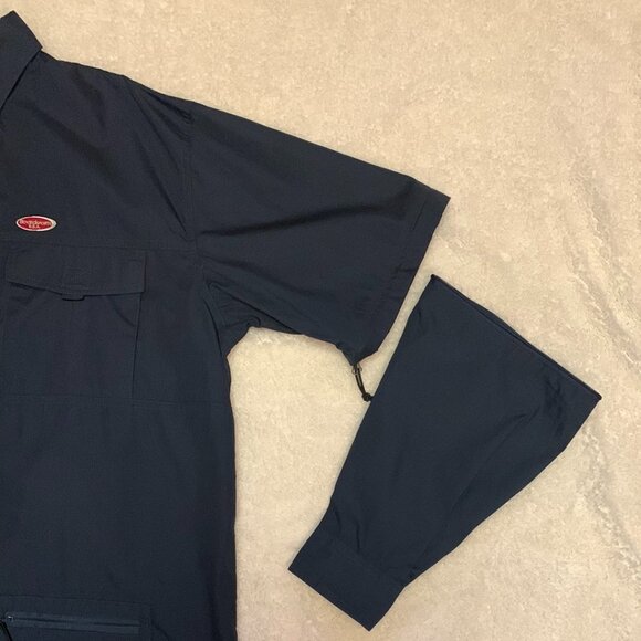 Boardsports USA Mens Button Down Shirt Removable Sleeves Size Large Like New - Picture 6 of 9